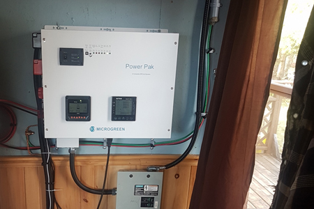 Photo of a Power Pak off-grid system installed in Ontario