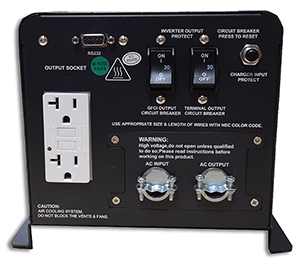 Inverter 3kw back view