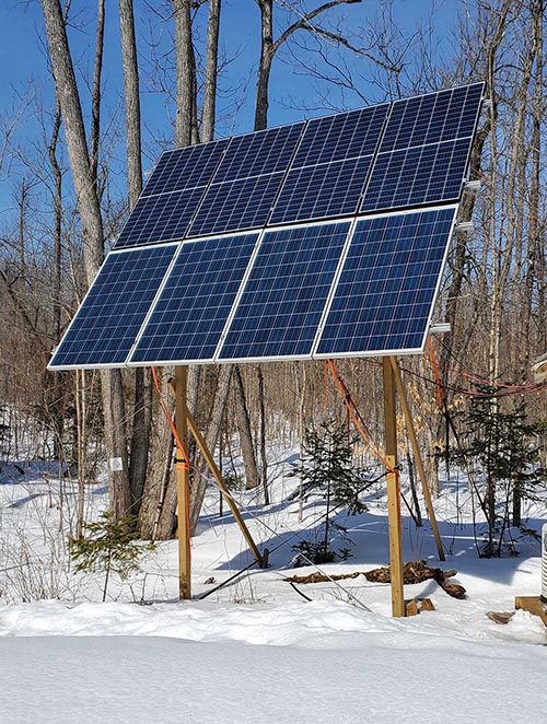 A customer testimonial on Microgreen complete offgrid power system recommended for their 1500 sq ft cottage