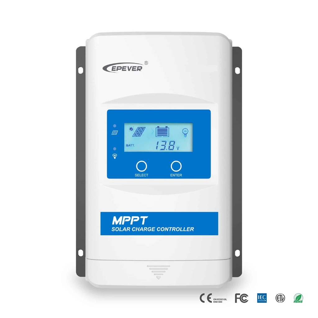 EPEver MPPT Solar Charge Controller, XTRA N (XTRA3210N-XDS2, 100V PV, 12/24V Battery, 30A)